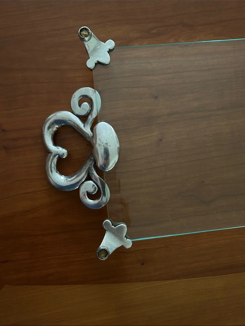 Brighton inspired glass and silver tray